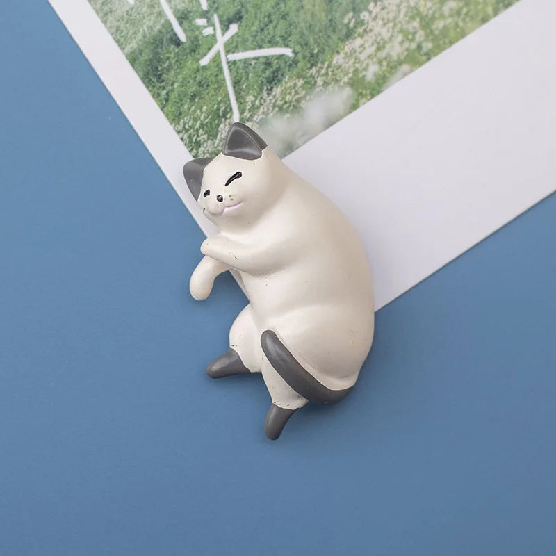 Cute Lazy Cat Fridge Magnet | Kawaii Cartoon Home Decor