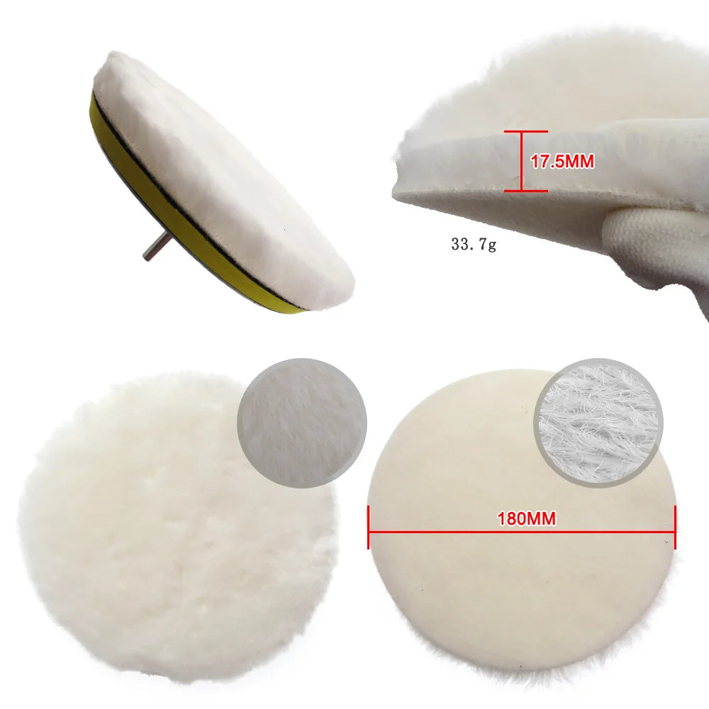 8-Piece Car Buffing Polishing Pad Kit 3/5/7" with Drill Adapter Peaceful Pleasures Health and Wellness