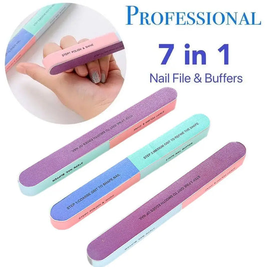 7-Sided Nail Buffer Block | Professional Nail File Polishing Tool Nail Buffer Block Peaceful Pleasures Health and Wellness