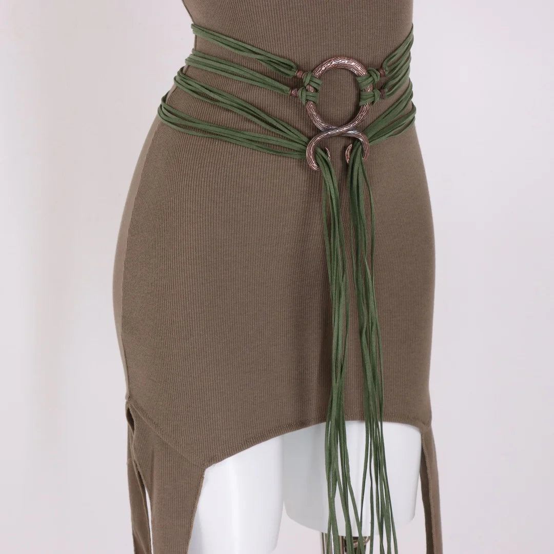 Renaissance Medieval Tassel Women's Long Rope Waistband Witch