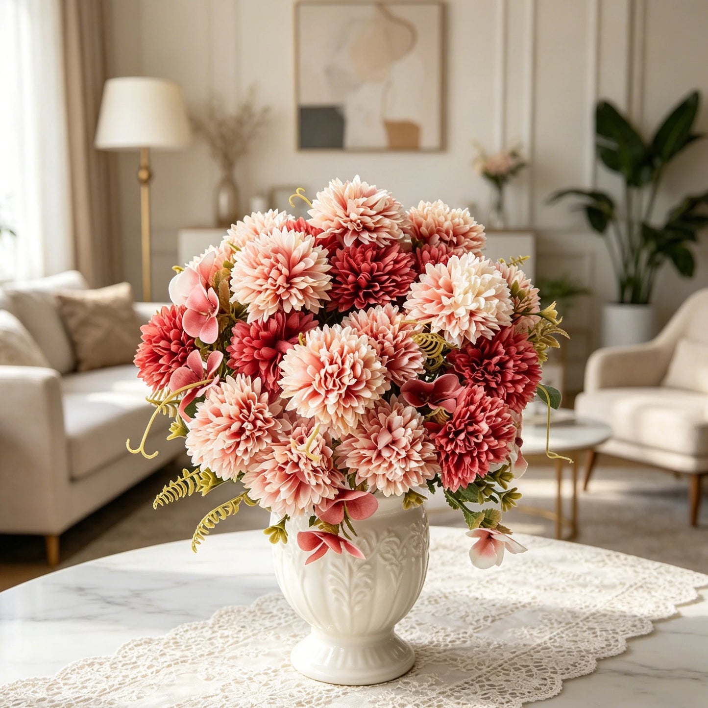Silk Ball Chrysanthemum Artificial Flowers | Wedding & Home Décor