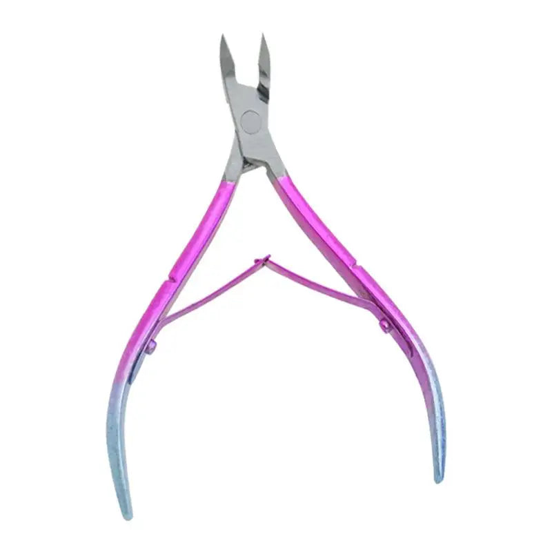 1 Pcs Cuticle Nippers Nail Manicure Cuticle Scissors Clippers Trimmer Dead Skin Remover Pedicure Stainless Steel Cutters Tool Peaceful Pleasures Health and Wellness OPP gradient red