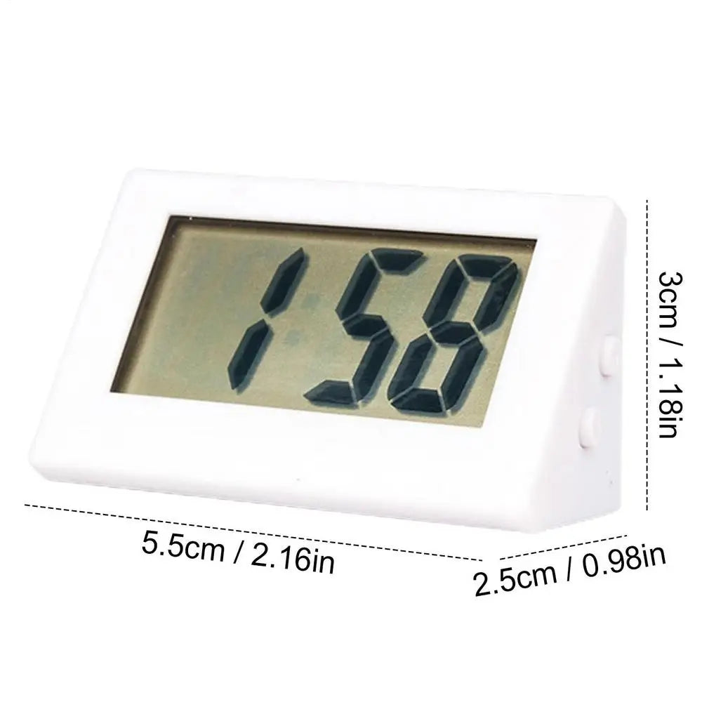 Small Battery Operated Digital Clock Compact LED Display for Desk Wall Shelf, Kitchen, Classroom, Office & Bedroom Peaceful Pleasures Health and Wellness A White