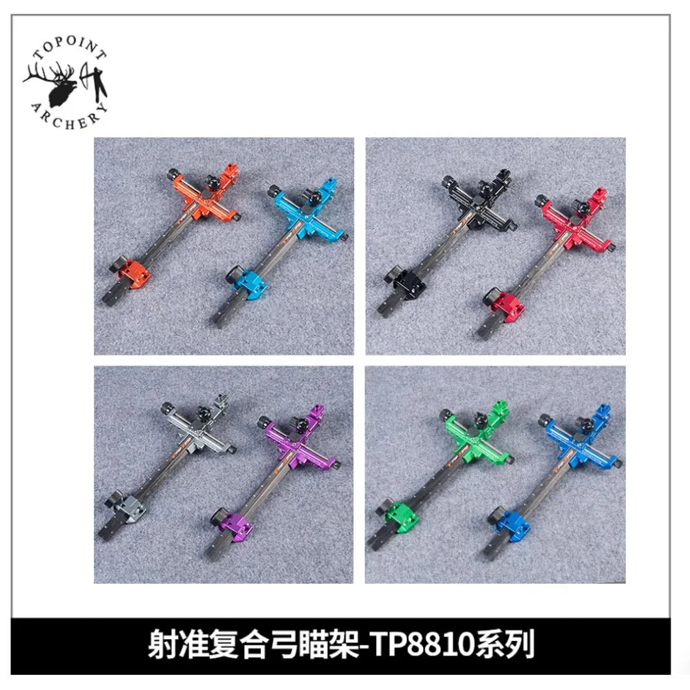 Topoint Compound Bow Sight TP8810 Archery Carbon Bar 1 Pin Aluminum