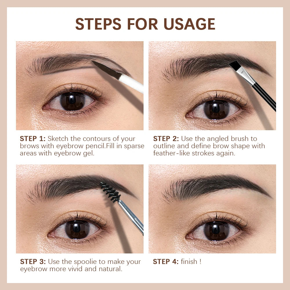 4 Colors Liquid 3D Eyebrow Styling Molding Gel Waterproof Transparent Refreshing Durable Natural Eyebrow Quick-drying Makeup Peaceful Pleasures Health and Wellness