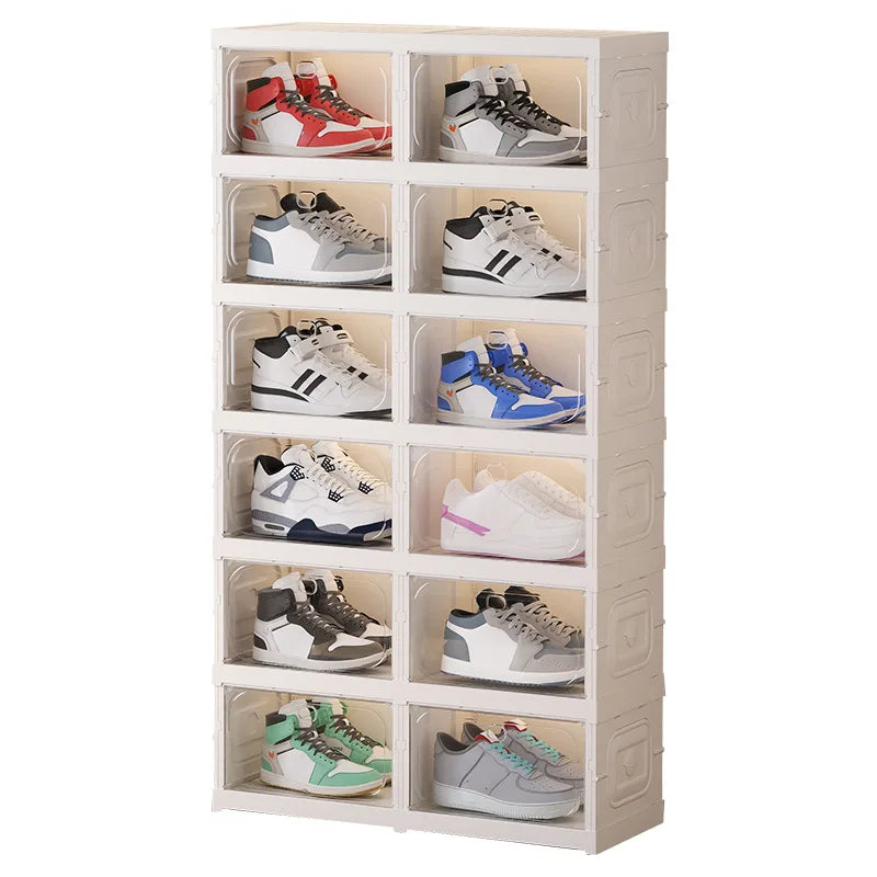 Upgraded Multi-Tier Clear Shoe Rack Heavy-Duty Unified Cabinet Large Capacity Transparent Dust-Proof Organizer for Home Entryway Peaceful Pleasures Health and Wellness