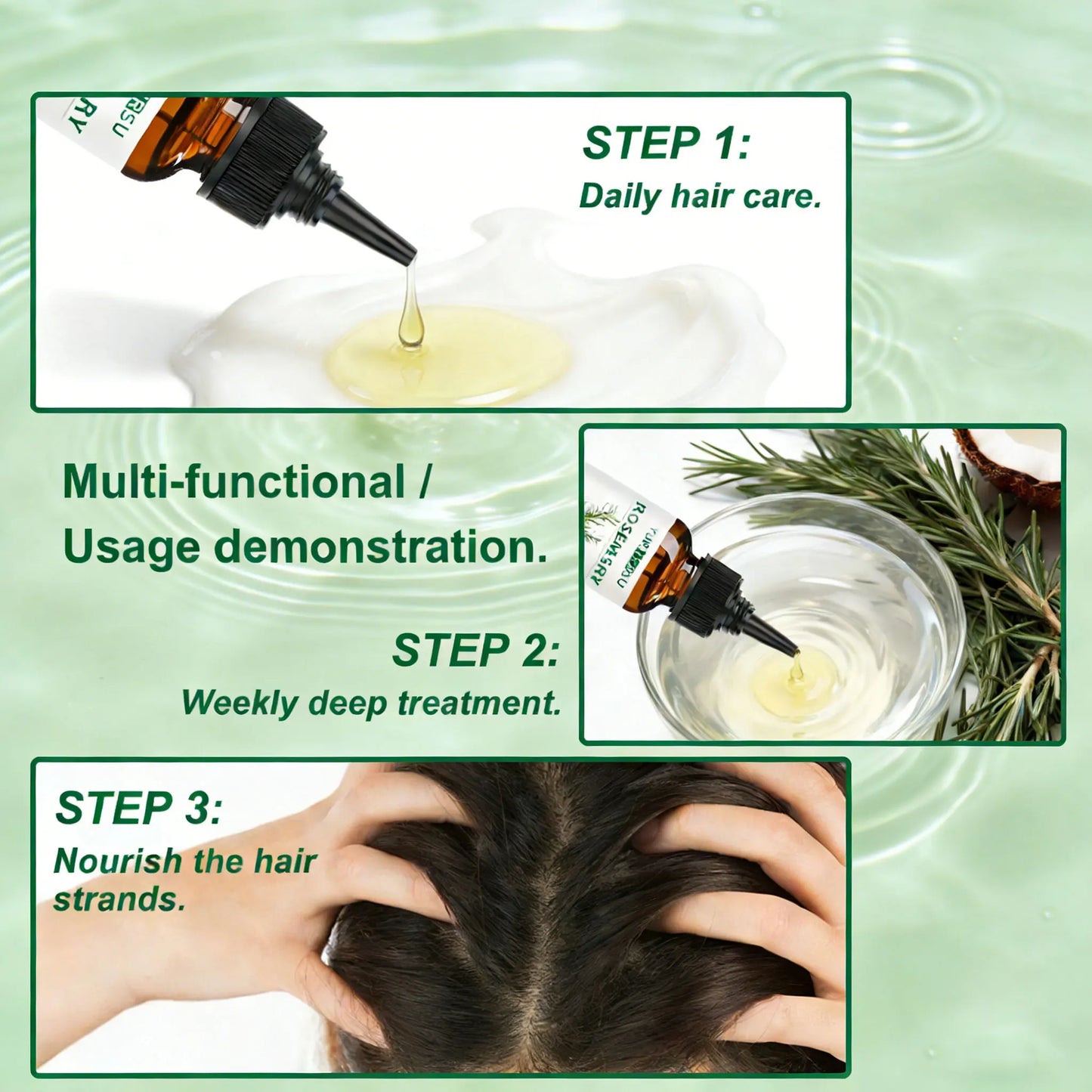 YURHERSU Pure Rosemary Hair Oil – Scalp & Hair Growth Oil