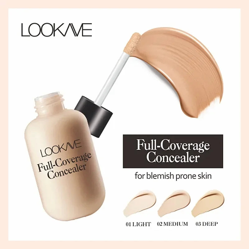 Full Coverage Waterproof Liquid Concealer Foundation Cream
