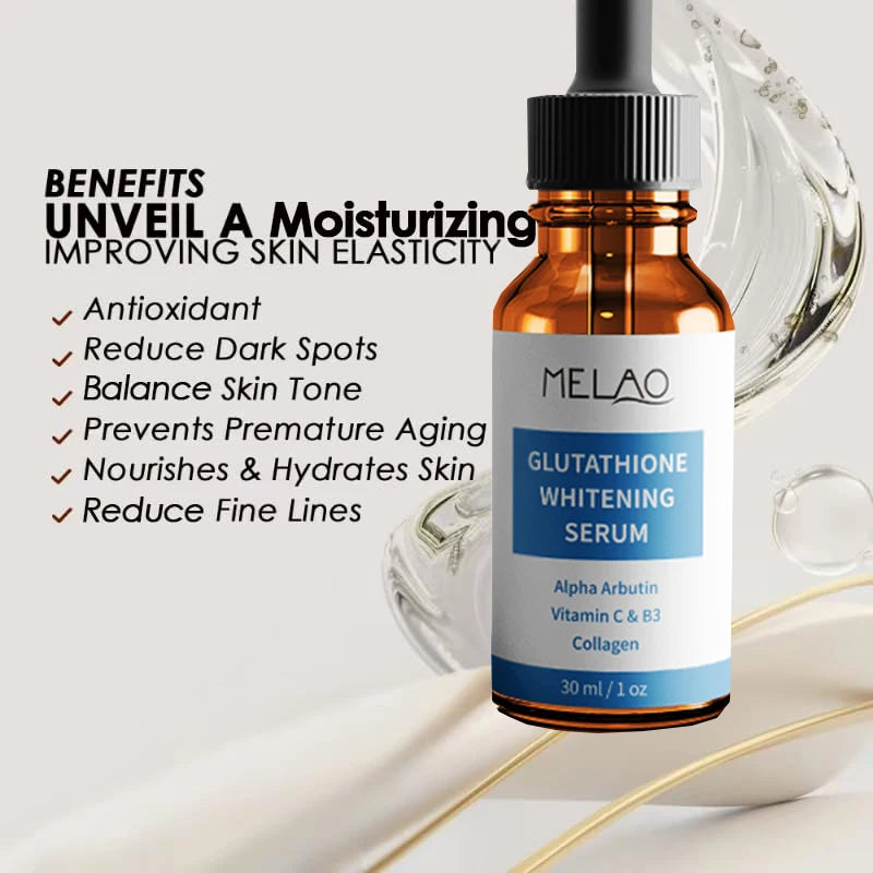 Glutathione Whitening Serum Fade Black Dark Spots Moisturizing Nourishing Reduce Wrinkles Brightening Facial Skin Care Essence Peaceful Pleasures Health and Wellness