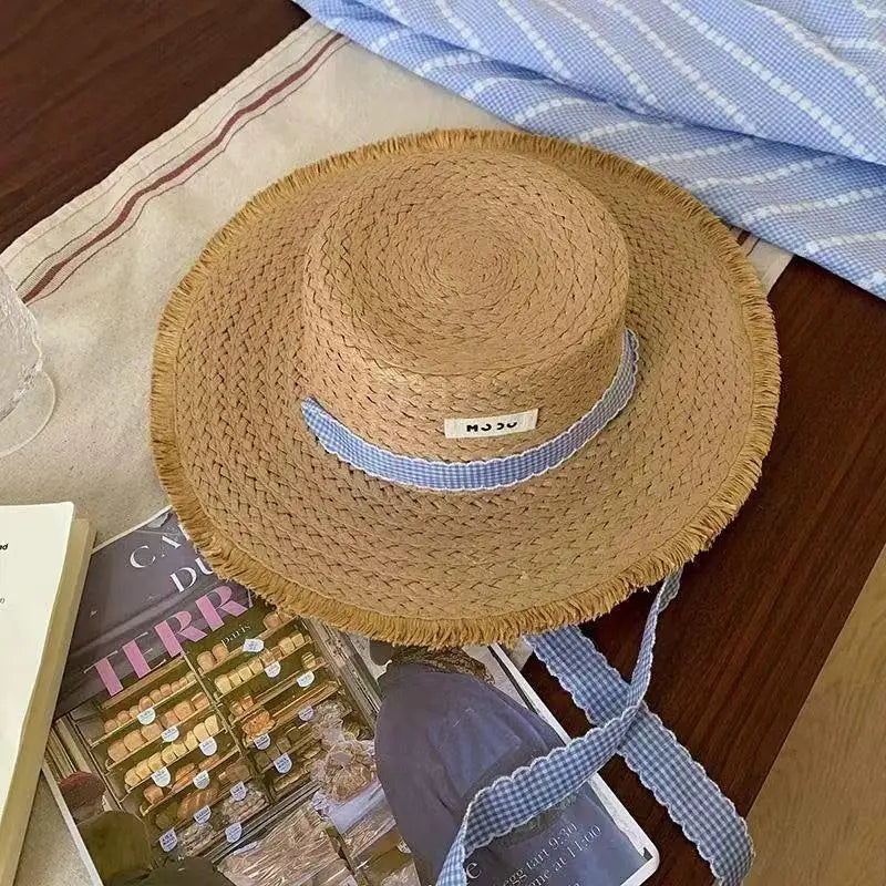 Women's Foldable Straw Sun Hat – Large Brim UV Protection
