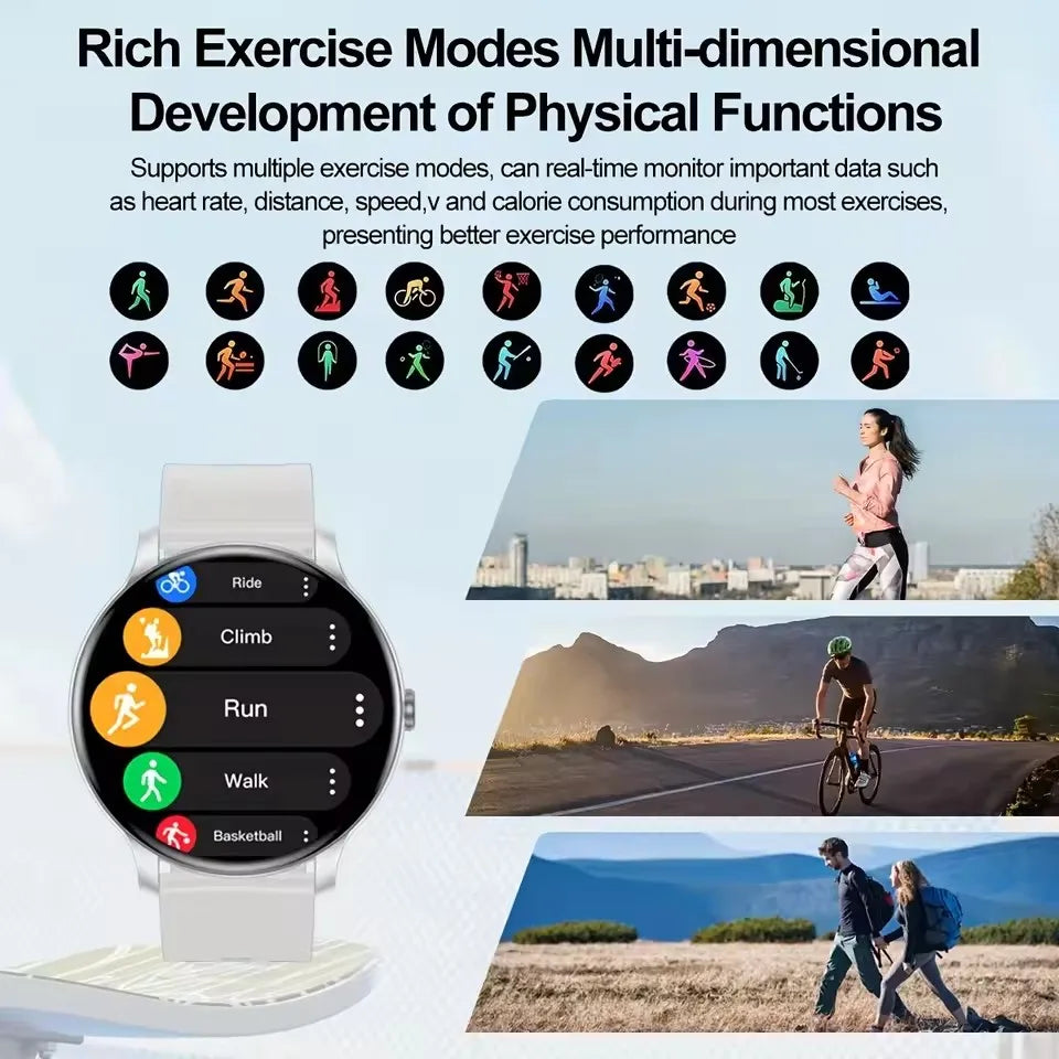 COTAUL Round Smartwatch | Bluetooth Call & Fitness Tracker