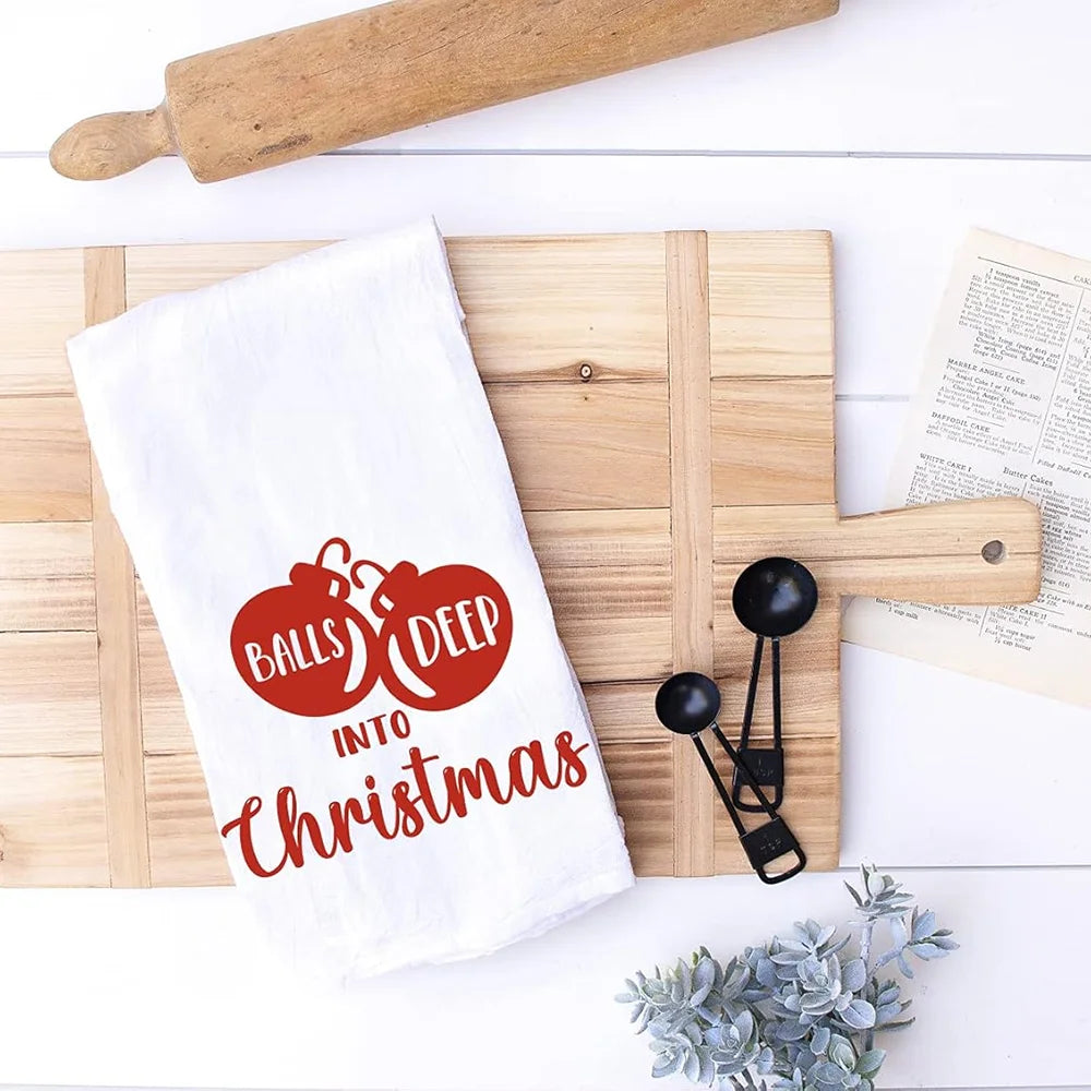 Christmas Kitchen Towel | Organic Cotton Holiday Hand Towel
