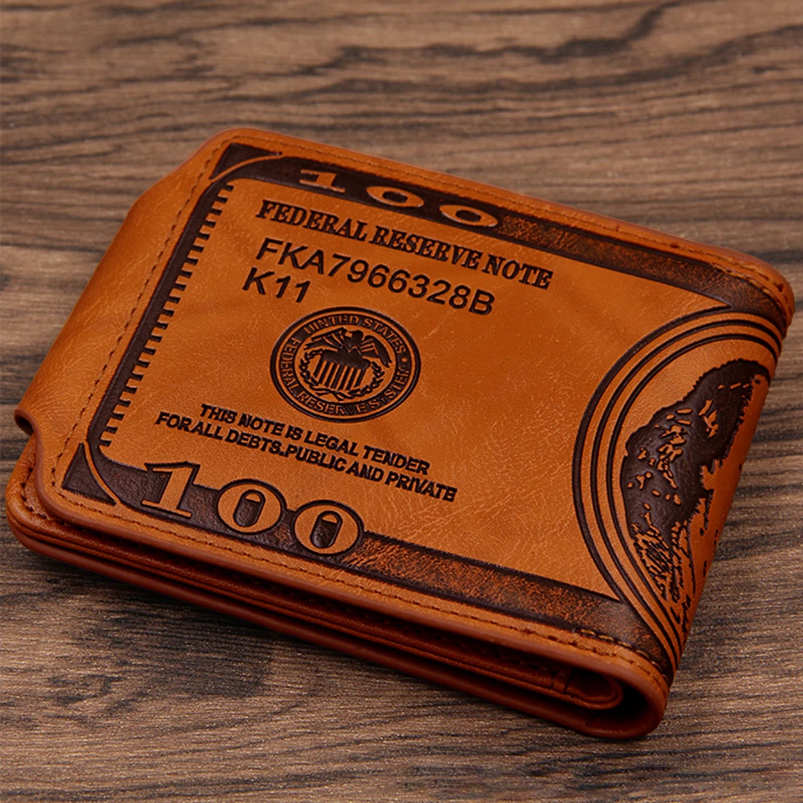Men's Vintage Folding Wallet Fashionable Mini Wallets Retro Hand Bags for Friend Family Neighbors Gift Peaceful Pleasures Health and Wellness