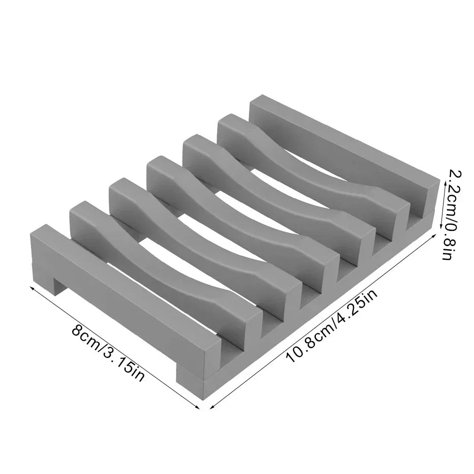 Flexible Silicone Soap Holder Hollow Design Bar Soap Dish Bathtub Kitchen Soap Saver Drainer Sponges Scrubber Display Peaceful Pleasures Health and Wellness