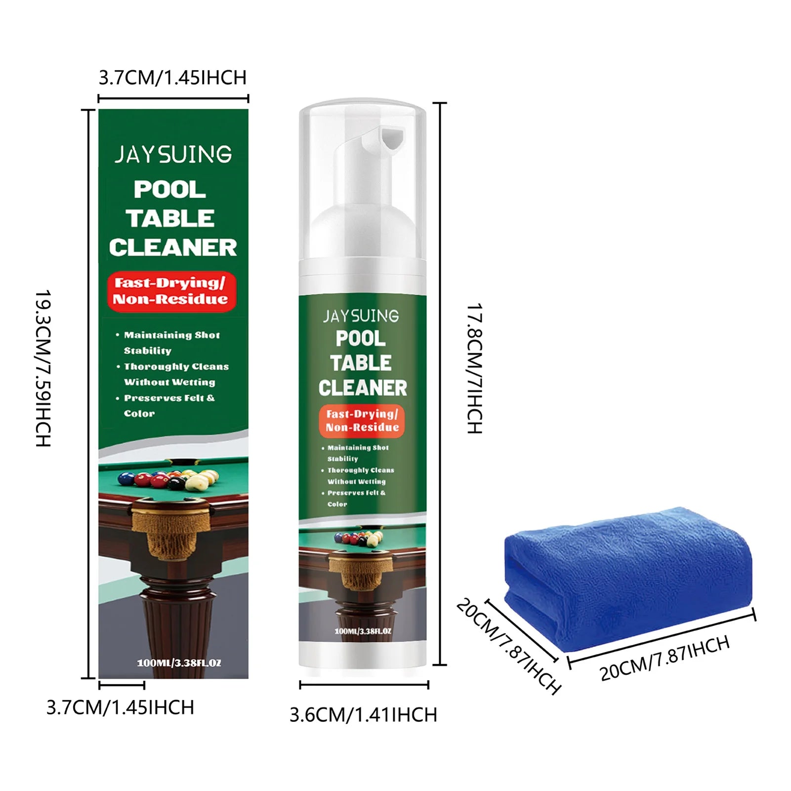 Billiard Table Cleaner For Baize Cloth Stain Removal Dust Cleaning Peaceful Pleasures Health and Wellness