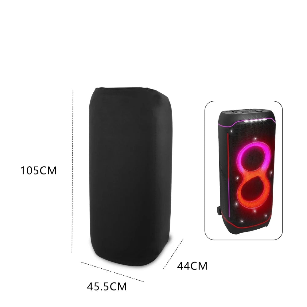 37.00cm*36.50cm*92.50CM PartyBox Dust Cover Suitable For JBL Ultimate Audio Dust Cover Speaker Dust Cover Black Elastic Fabric Peaceful Pleasures Health and Wellness