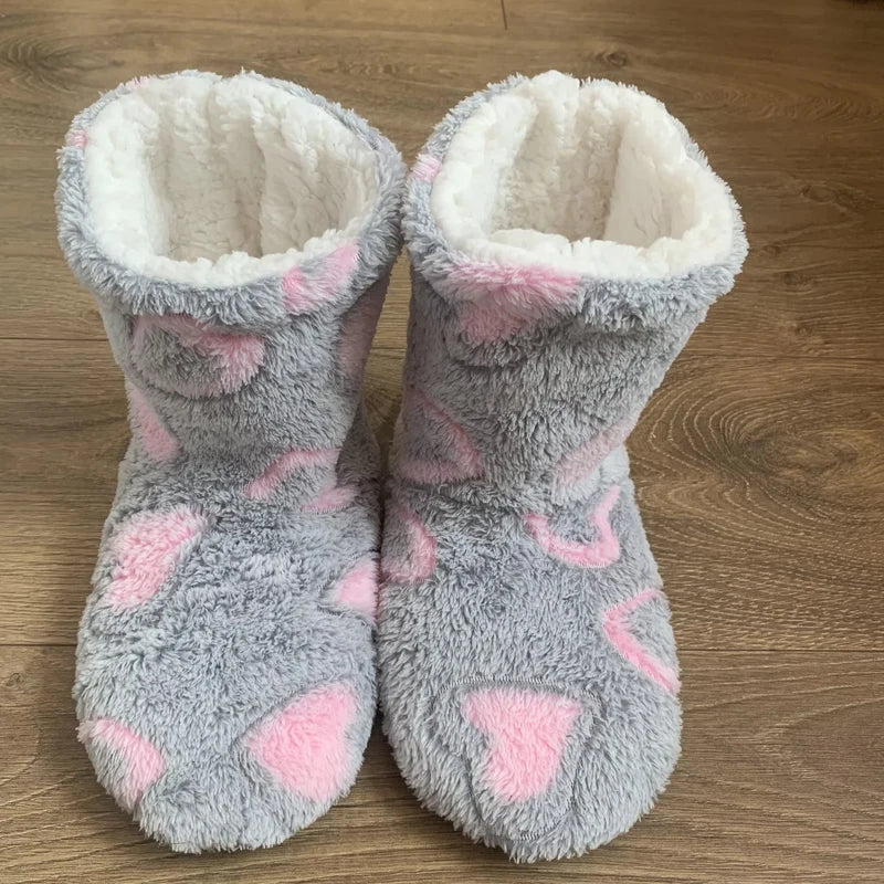 Women's Winter Fur Slippers | Non-Slip Thickened Indoor Socks