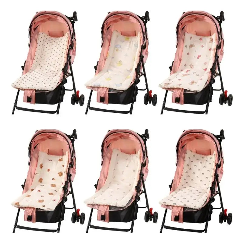 Breathable Cotton Baby Stroller Seat Cushion & Car Liner Pad