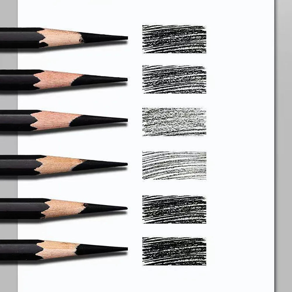 12 Sketching Pencil Students Beginner Charcoal Various Hardness Art