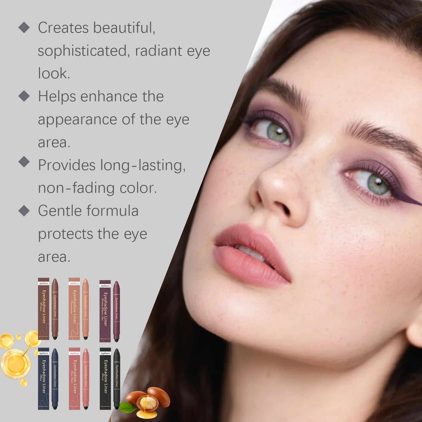 2-in-1 Waterproof Eyeshadow & Eyeliner Pen | 6 Colors
