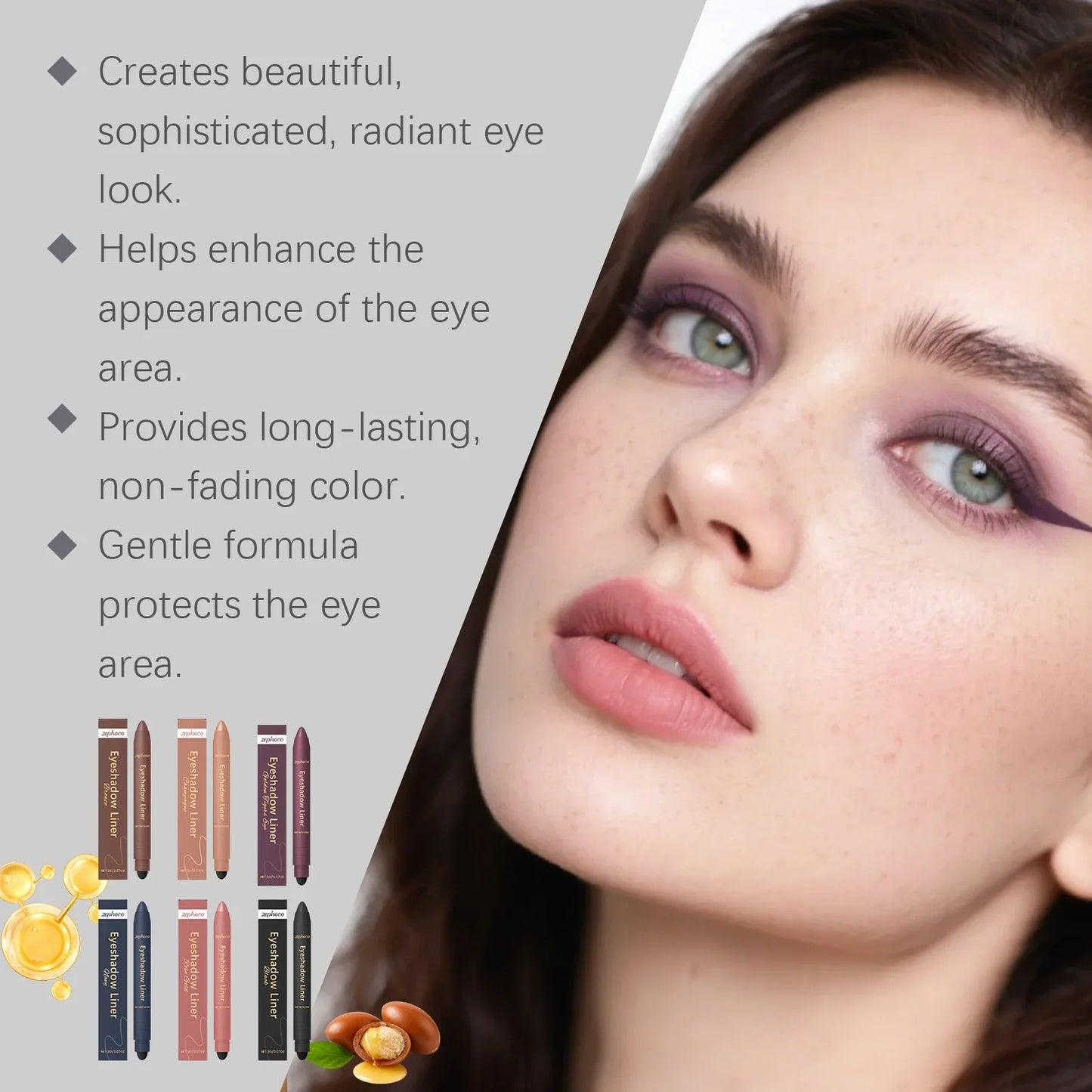 2-in-1 Eyeshadow & Liner Pen | Waterproof, 6 Colors, Long-Lasting