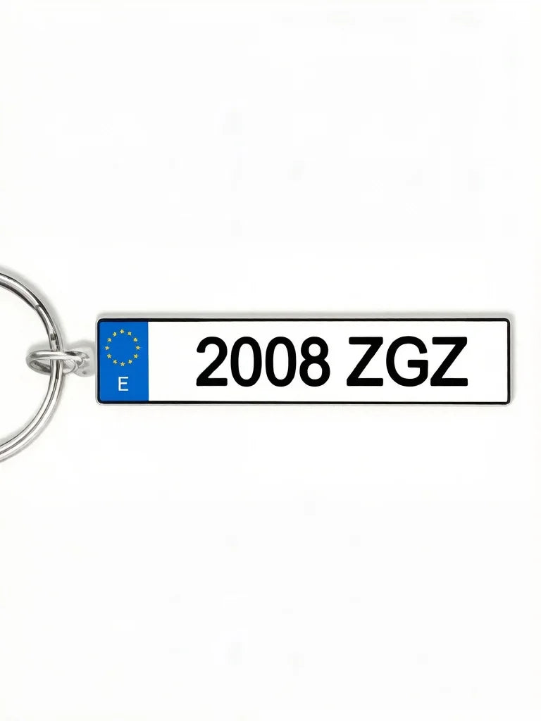 Custom Car License Plate Keychain Personalized Name Number Plate Acrylic Metal Keyring Gift for Dad Boyfriend Peaceful Pleasures Health and Wellness Spain Acrylic