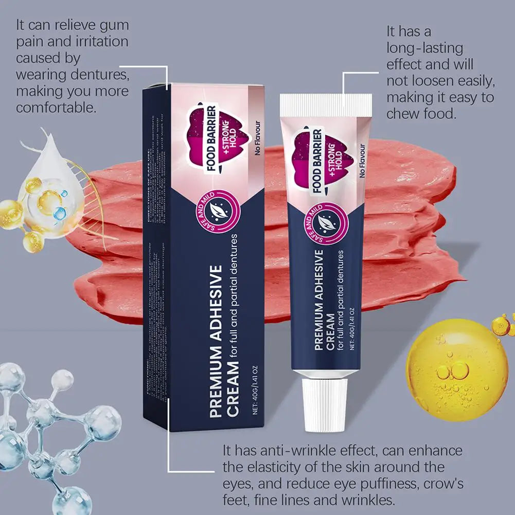 3-Pack Long-Lasting Denture Adhesive | All-Day Secure Fit