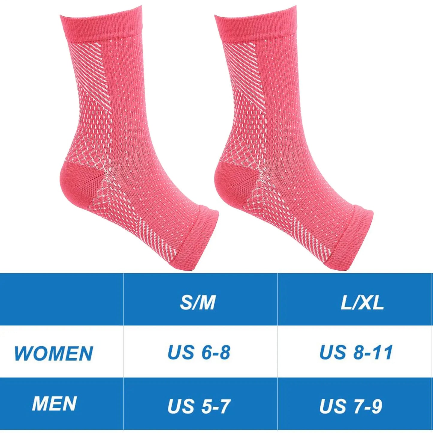 Compression Sleeve Socks for Swollen Feet & Ankles | 15–20 mmHg
