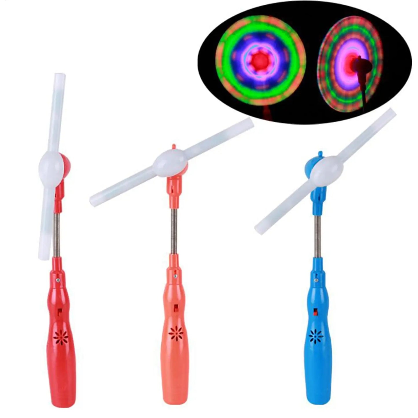LED Music Windmill Spinner – Rainbow Glow Light-Up Kids Toy