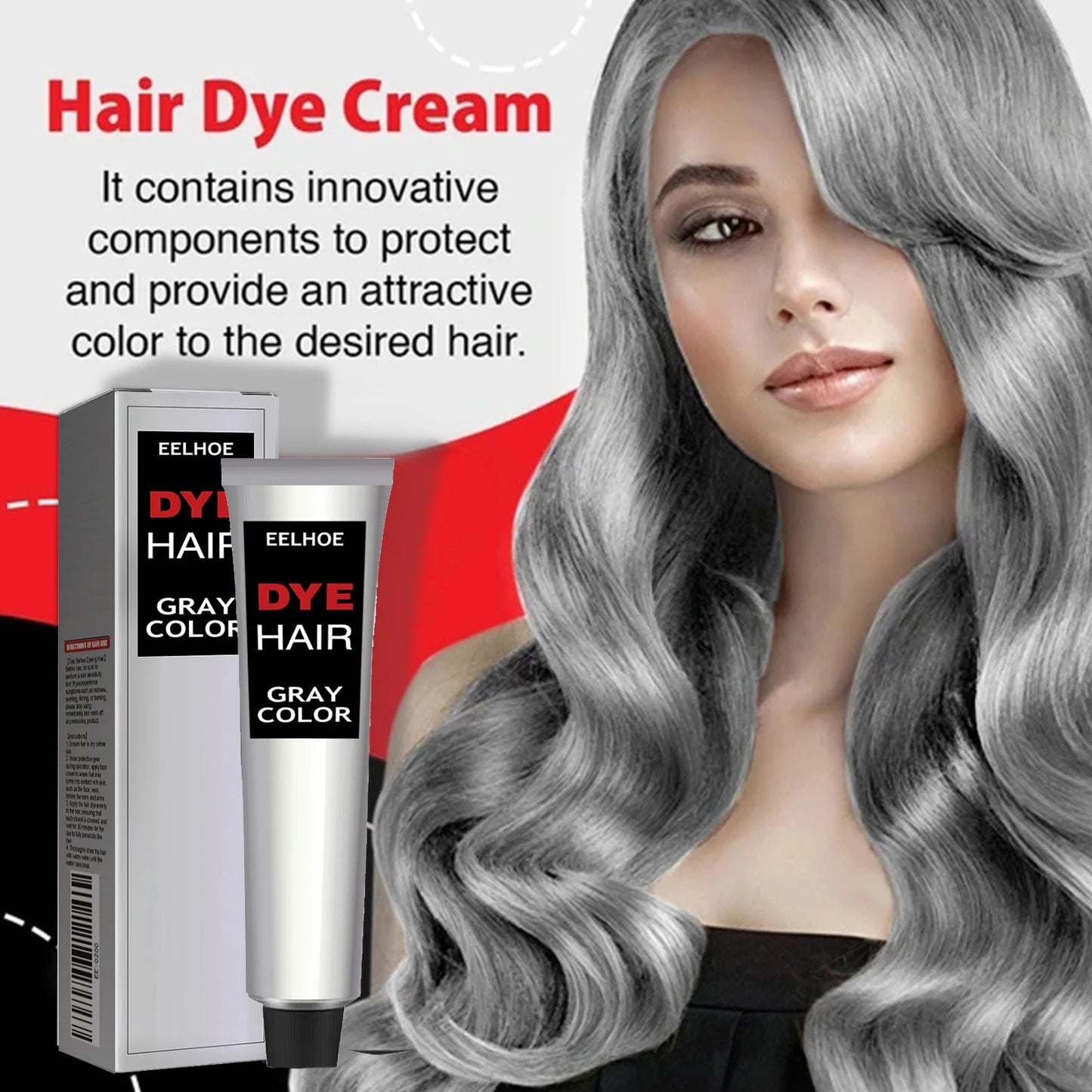Eelhoe Grandma Grey Hair Dye Cream | Nourishing, Long-Lasting Grey Hair Dye Cream Peaceful Pleasures Health and Wellness
