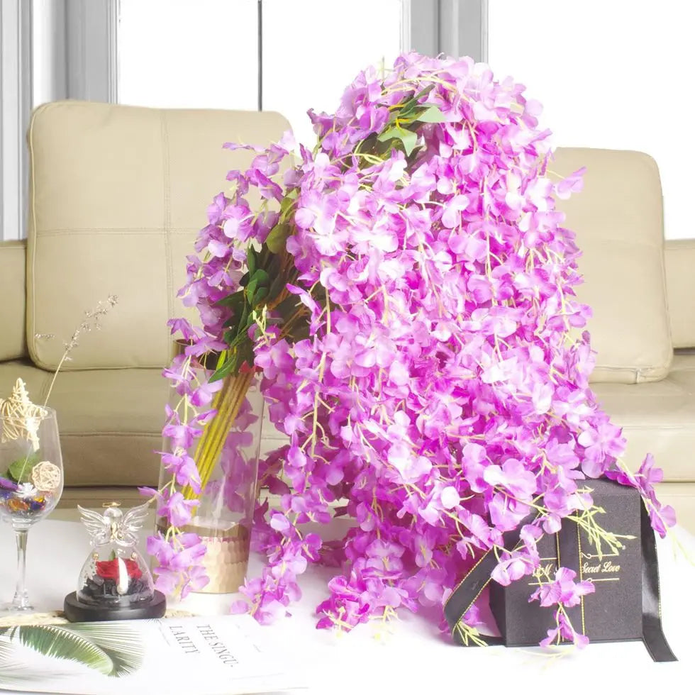 Artificial Silk Orchid Vine | Wedding & Home Decor – 5/10 PCS