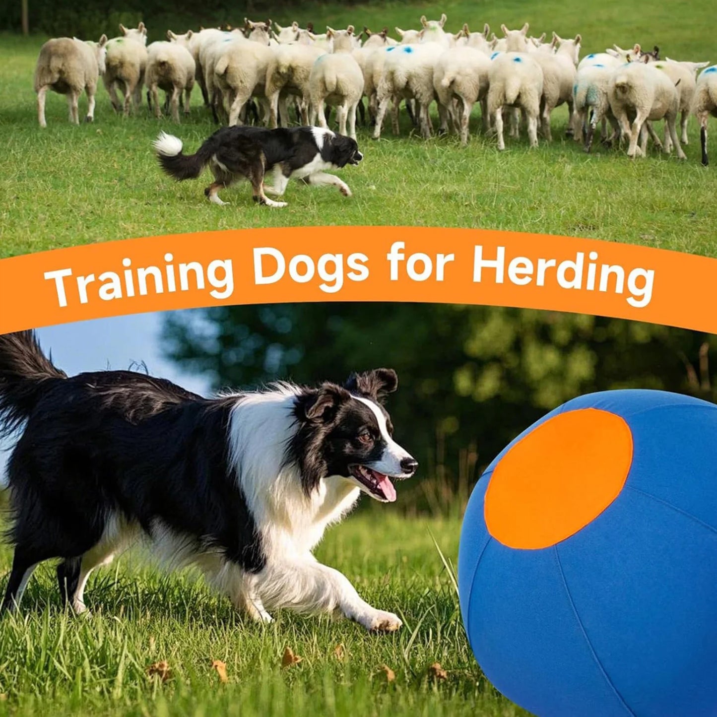 Interactive Inflatable Pet Herding Ball Toy For Large Dogs Outdoor Training And Play Durable Oxford Cloth And PVC Material Desig Peaceful Pleasures Health and Wellness