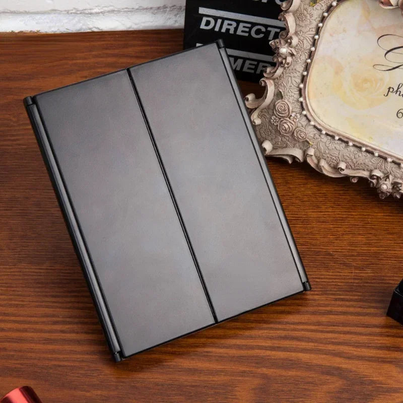 Compact Folding Pocket Makeup Mirror with LED Lights