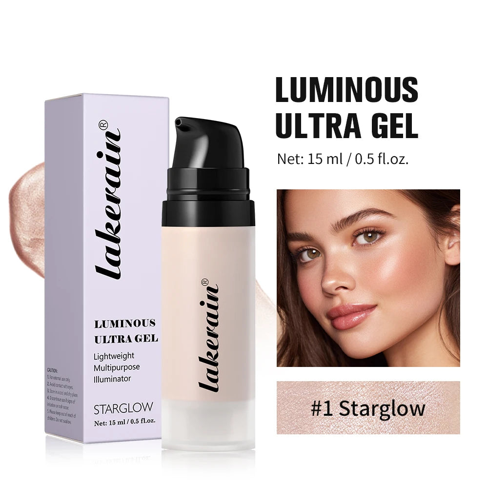 Highlight Foundation Glowy Super Gel Lightweight Dewy Multipurpose Llluminator Primer Moisturizing Nourish Non-Sticky Primer Peaceful Pleasures Health and Wellness 1Starglow