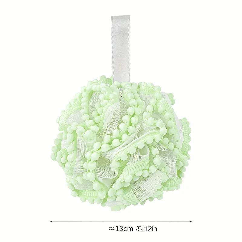 4-Pack Bath Loofah Mesh Balls – 4 Colors Shower Sponge Set