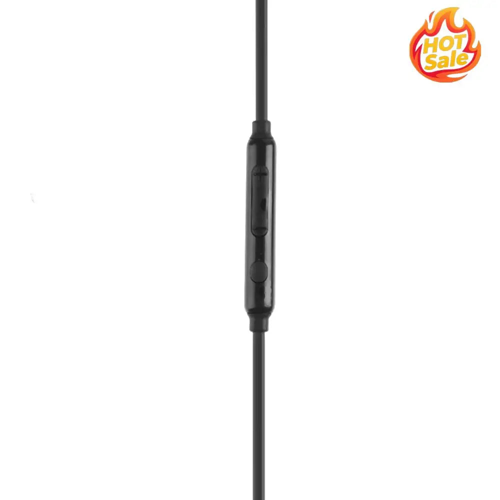 3.5mm Flat Wired Earbuds – Stereo In-Ear Headset with Mic
