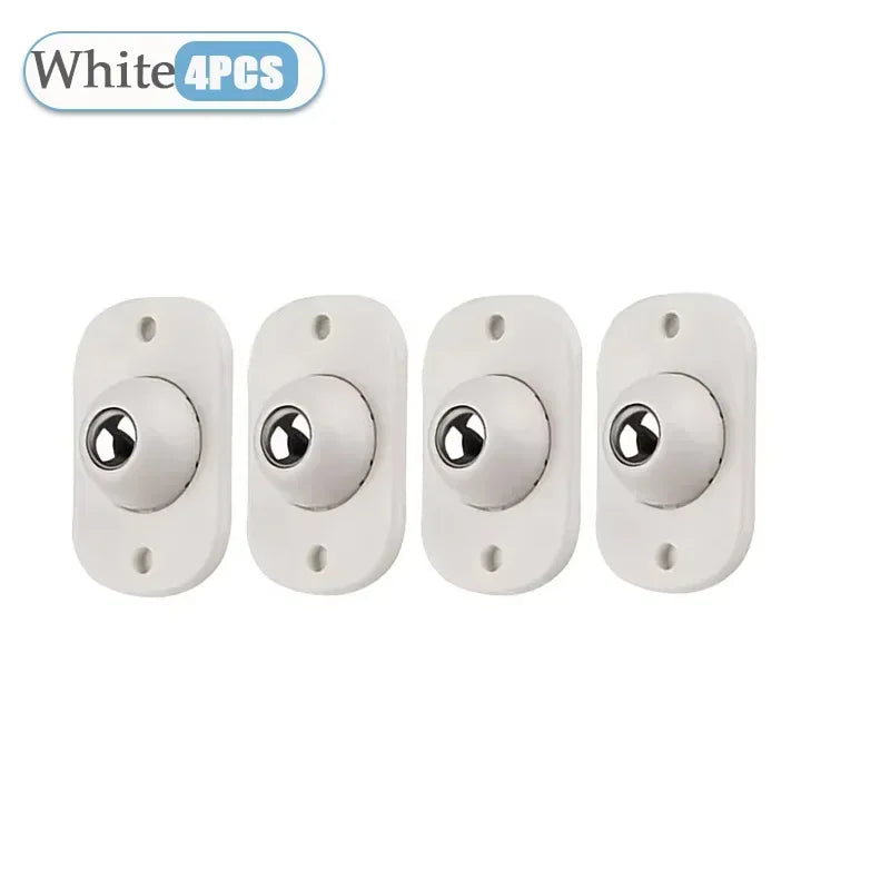 Adhesive Ball Casters – Silent 360° Swivel Furniture Wheels
