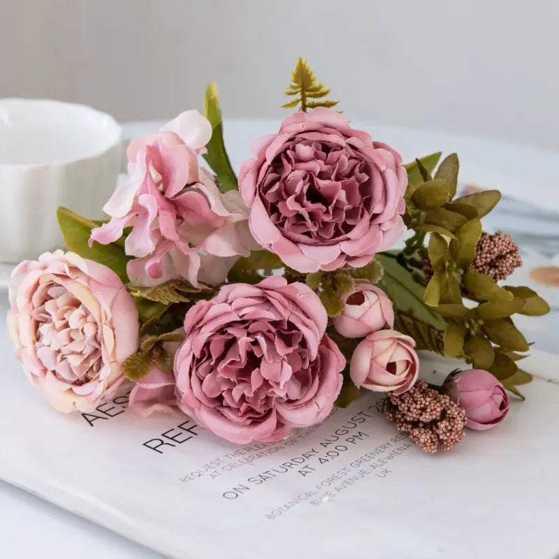 Silk Artificial Peony Bouquet | Wedding, Home & Party Decor