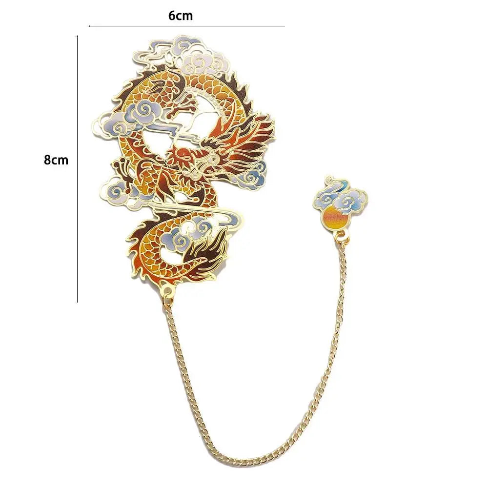 Office Page Clip Brass Animal Shape for Teachers Retro Book Clip Chinese Style Bookmark Hollow Book Mark Metal Bookmark Peaceful Pleasures Health and Wellness