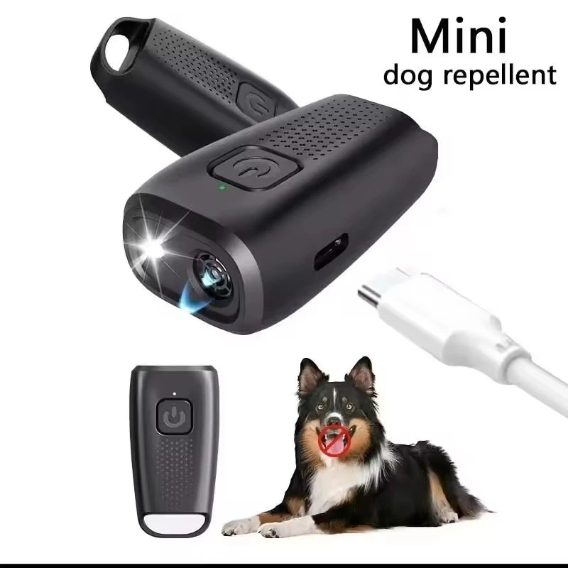 Mini Ultrasonic Dog Trainer Dog Repeller Effective Anti-barking Training Device with LED for Dogs Peaceful Pleasures Health and Wellness