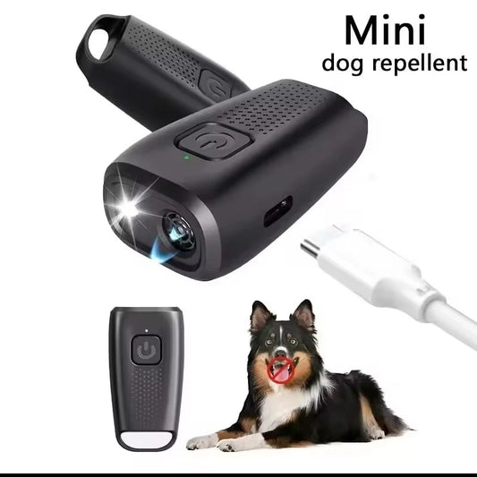 Mini Ultrasonic Dog Trainer Dog Repeller Effective Anti-barking Training Device with LED for Dogs Peaceful Pleasures Health and Wellness