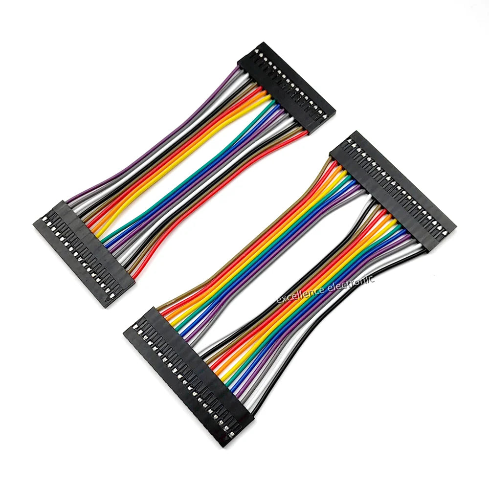 1Pcs 16/20Pin Dupont Line Female To Female Pitch 2.54mm 10/20/30cm Double Head 16p 16/20 Pin Jumper Cable Wire For Pcb Connector Peaceful Pleasures Health and Wellness