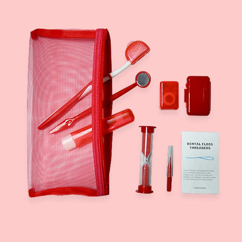 8-Piece Orthodontic Oral Care Kit | Interdental Brush & Floss Set