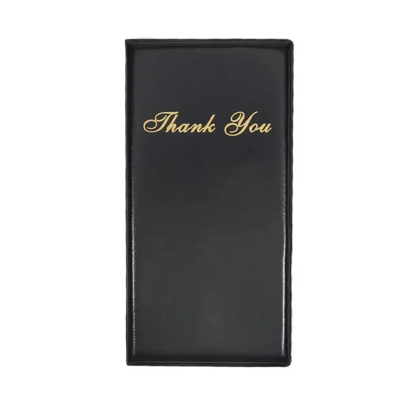 Guest Check Holder Restaurant Bill Presenter Folder Card Slot Durable Leather Menu Ticket Organizer Server Waiter Book Accessory Peaceful Pleasures Health and Wellness