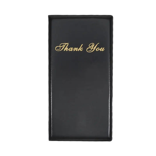 Guest Check Holder Restaurant Bill Presenter Folder Card Slot Durable Leather Menu Ticket Organizer Server Waiter Book Accessory Peaceful Pleasures Health and Wellness