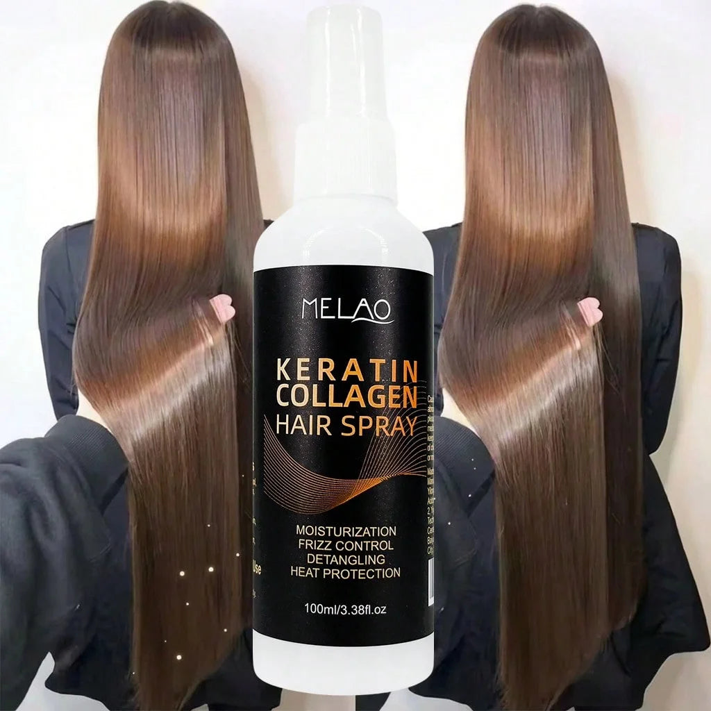 MELAO Collagen & Keratin Leave-In Hair Spray – Heat Protection Leave-In Hair Spray Peaceful Pleasures Health and Wellness