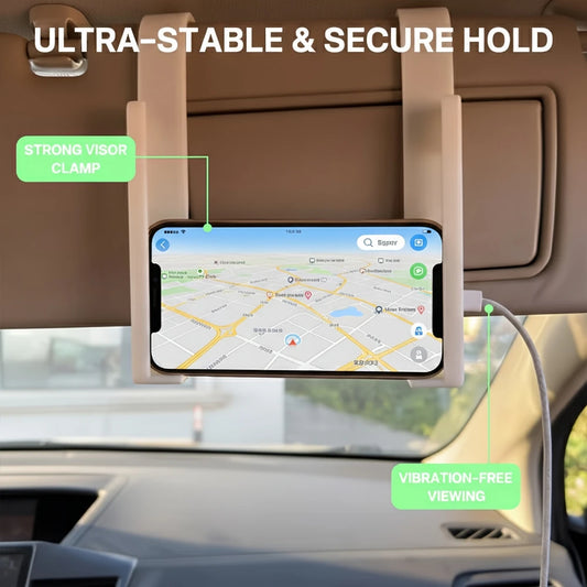 Universal Car Sun Visor Phone & Tablet Holder | L-Clip Mount Car Visor Phone Mount Peaceful Pleasures Health and Wellness