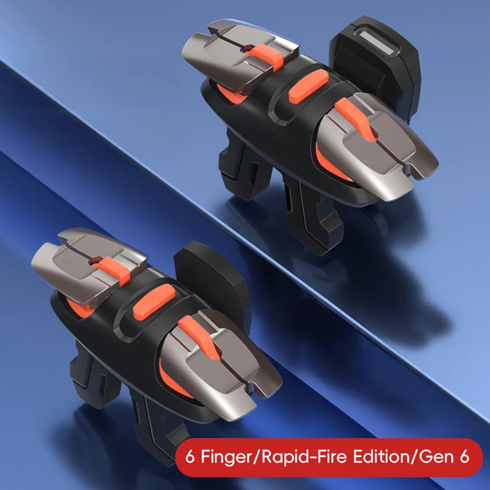 Mobile Gaming Triggers 4/6 Finger Rapid-Fire Grips – iOS & Android