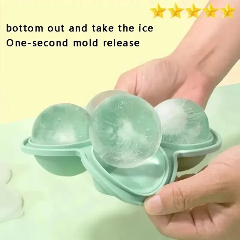 1pc Large Silicone Ice Cube Trays - Easy-Release No Leakage Perfect for Whiskey Cocktails Juice and Parties Peaceful Pleasures Health and Wellness