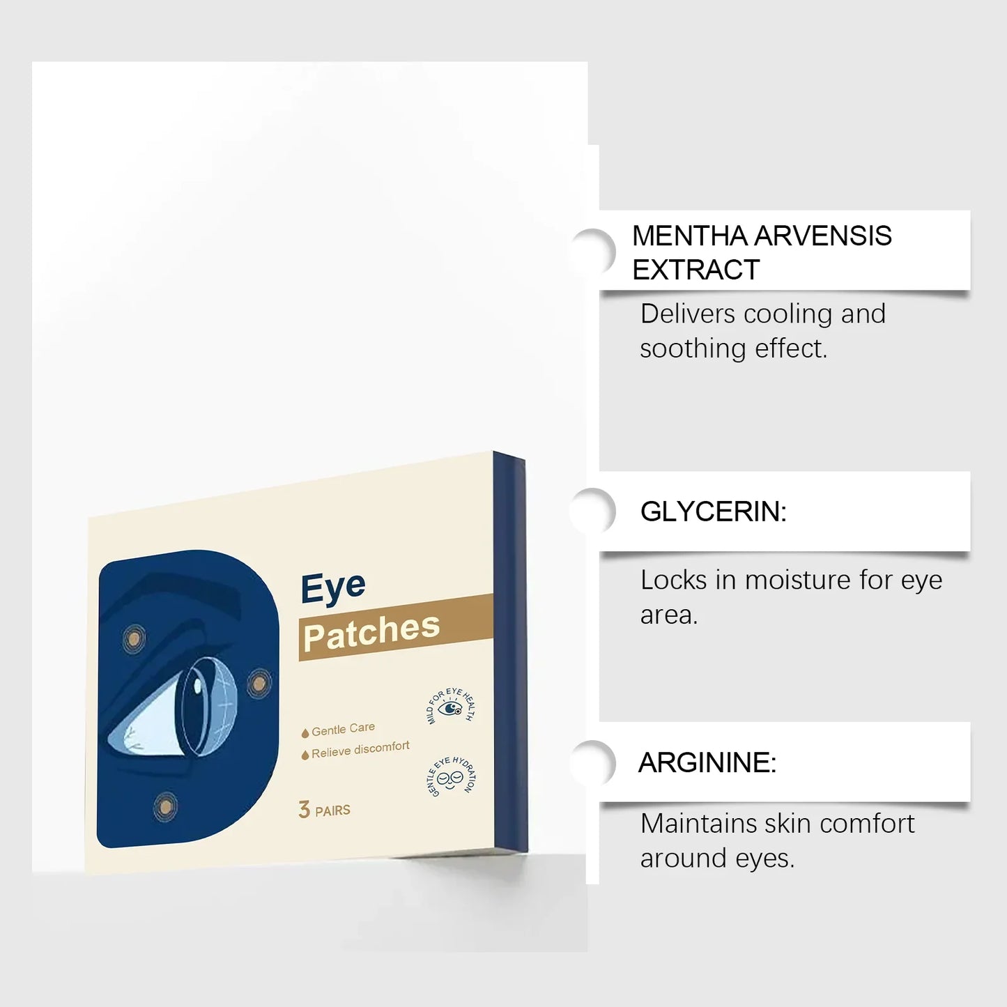 Hoygi Cooling Eye Patches – Puffiness & Dark Circles (3 Pairs)